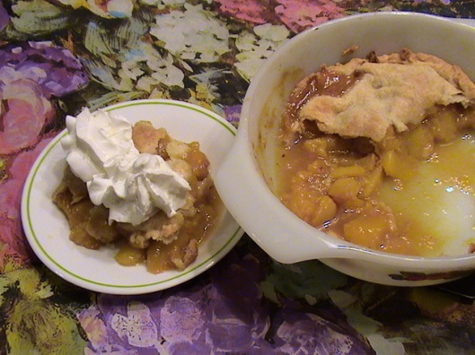 Warm cobbler...what a great reward for all the previous hard work.